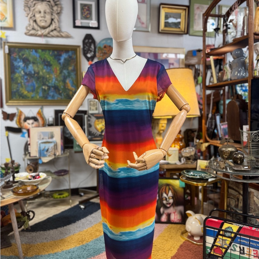Bold Elements Multicolor Striped Dress
